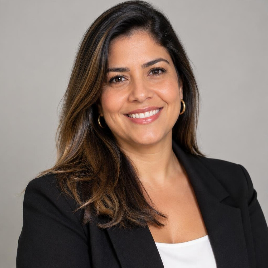 Professional Brazilian woman smiling warmly