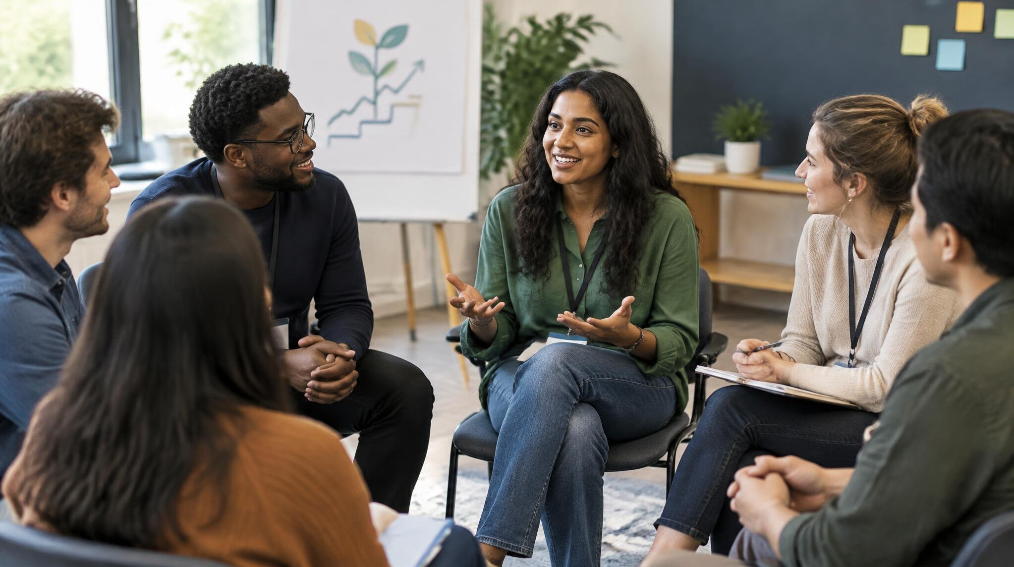group discussion in workshop
