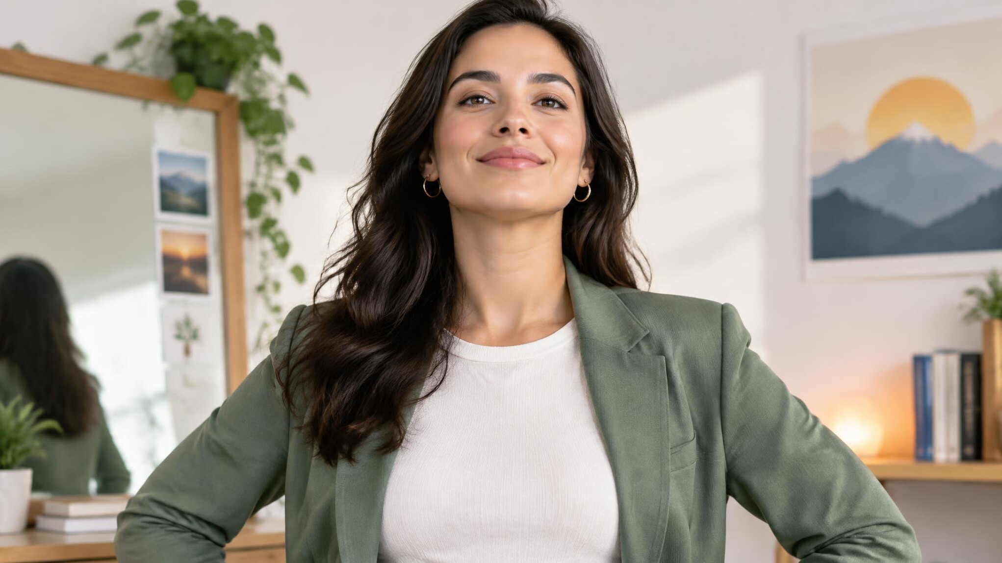 confident woman looking forward